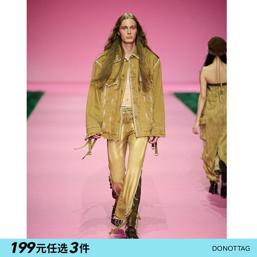 韩火火dnt毛边流苏加棉牛仔外套