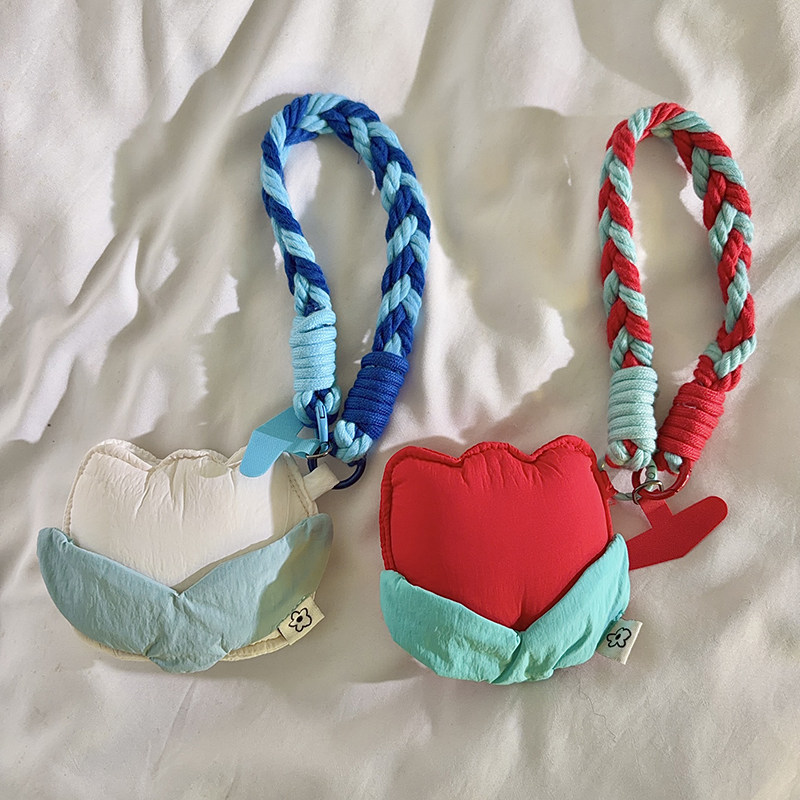 小清新ins布艺胖胖郁金香花朵手机挂件编织挂绳适用于手机壳收纳包挂饰钥匙扣链韩系女款ccd便携手腕防丢防摔,3C数码配件,手机挂件/手机链,淘宝优惠券,粉丝福利购,淘宝优惠卷