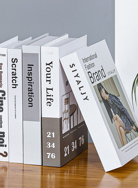 假书摆件仿真书装饰品书柜书架摆设道具现代英文书籍模型装饰书轻