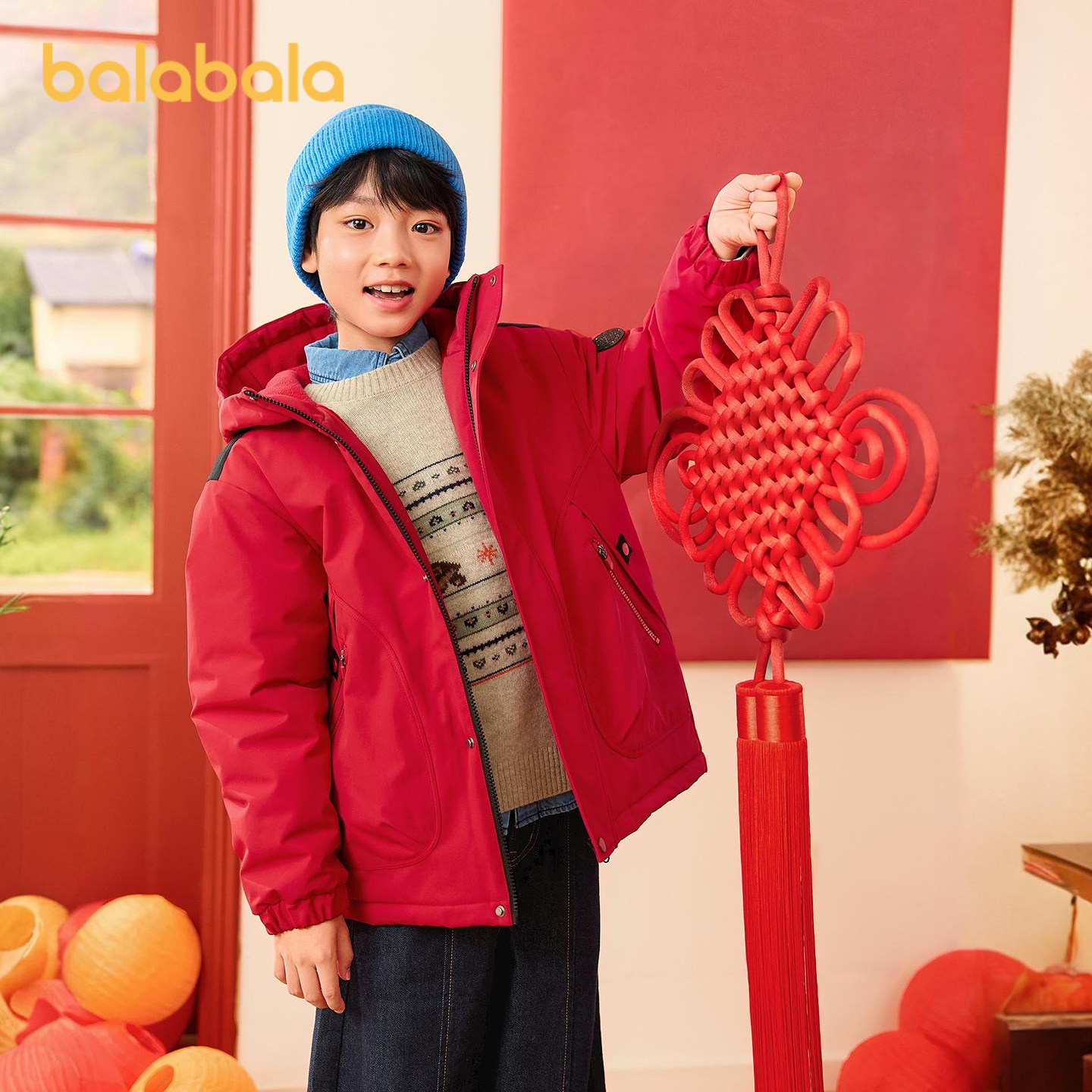 巴拉巴拉balaOne童装男女童棉服