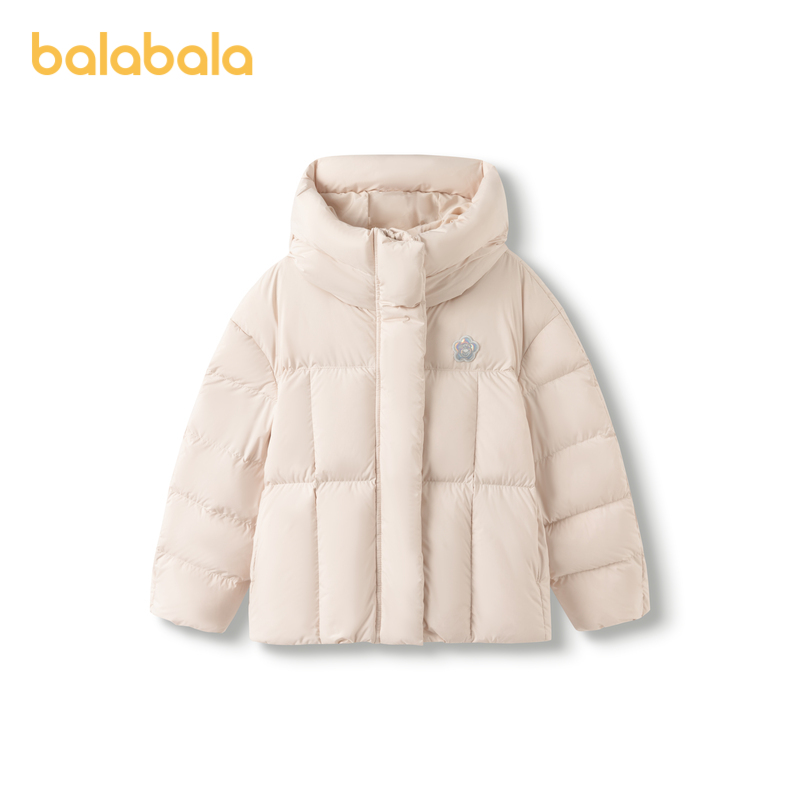 巴拉巴拉羽绒服女童连帽保暖外套
