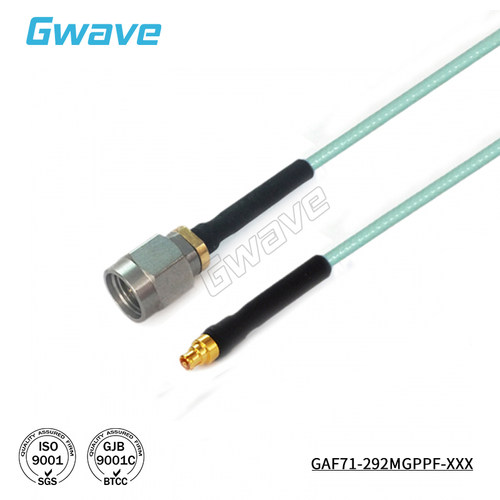 谷波互连2.92mm公-SSMP(GPPO)母射频连接线 HFE100D柔性电缆 40G
