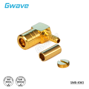 SMB(母)直角弯连接器 配接电缆RG316 RG316D系列 DC-3GHz/SMB-KW3