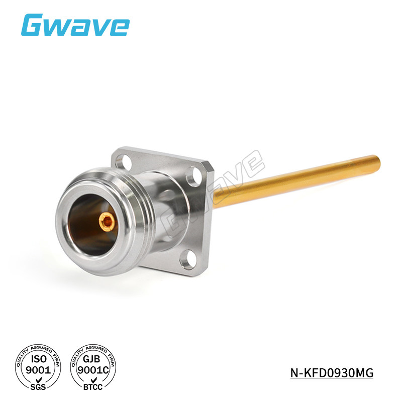 谷波 N母端接连接器 孔距12.7mm四孔法兰 DC-12.4GHz N-KFD0930MG