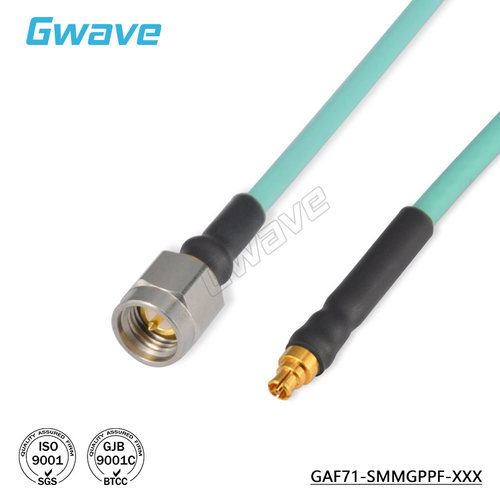 谷波互连SMA公-SSMP(GPPO)母射频连接线HFE100D柔性电缆组件26.5G