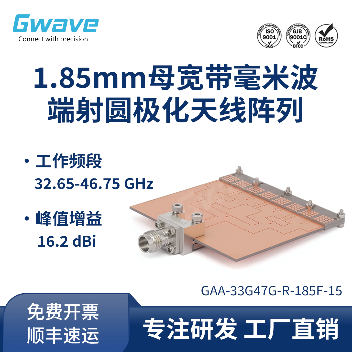 谷波互连天线阵列超表面增强型