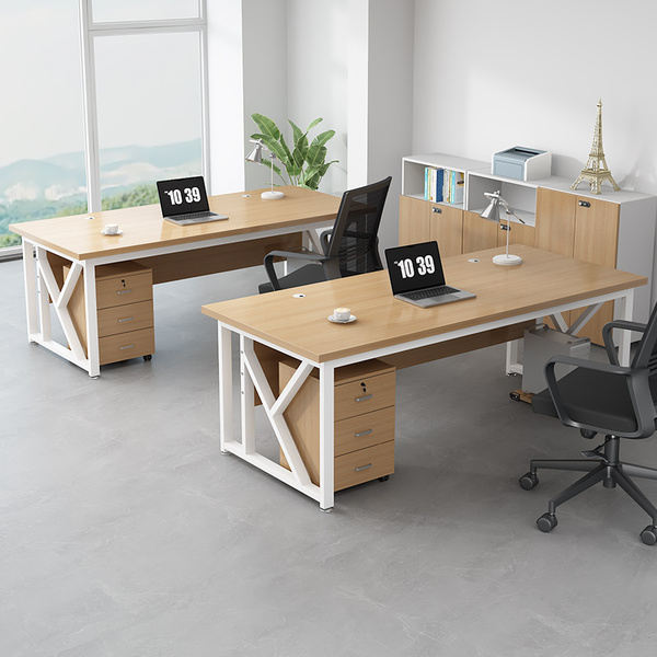 实木台式 电脑桌办公桌书桌简约现代经理主管桌椅组合大桌子老板桌