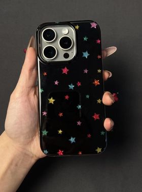 ins彩色星星适用于红米turbo4手机壳小米15/14/13/12pro新款note11/10/9全包k80/k70亮面k60k50k40k30保护套
