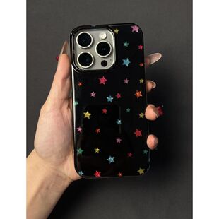 ins彩色星星适用于红米turbo4手机壳小米15/14/13/12pro新款note11/10/9全包k80/k70亮面k60k50k40k30保护套