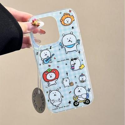 韩ins自嘲熊适用于IQOOz9turbo手机壳iqooneo10高级感iqooneo8/7se防摔z6/z5/z3新款IQOO13创意iqoou1保护套