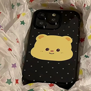 y300新款 y200 y51s y35全包s20亮面s18 s12防摔x90x70保护套 可爱波点小熊适用于vivoy78手机壳y93 s16 y100
