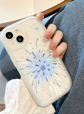 日韩ins烟花适用OPPOFindx3x5手机壳reno6/7/8/9新款k10pro全包k11x磨砂半透明a58/a72/a93s防摔A2pro保护套