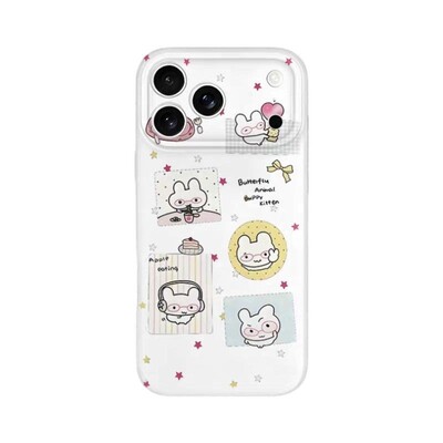 韩风星星兔子适用于realme15手机壳真我GTneo6se防摔Q5i/Q3pro新款v20v23v25v30v60全包neo8/7亮面gt2保护套