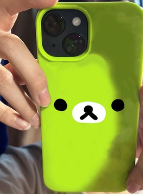 适用于小米11青春版手机壳红米k30k40k50小熊表情k60k70潮note9/10/11防摔note13/12turbo荧光绿note8pro软套