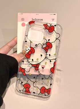 可爱Kitty猫适用于vivoy300手机壳y35/y52s/y78/y200全包s20s18s15防摔s15/s12/s10pro透明x100x90x70保护套