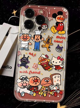 卡通面包超人适用于华为Pura70ultra手机壳nova13/12/11/10透明mate60防摔p50p40p30畅享70pro新款情侣保护套