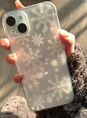 韩ins风雪花适用于IQOOz9x手机壳neo8/7/6se全包iqooz5防摔iqoou3/u1x软硅胶IQOO12/11/10硅胶neo9pro保护套