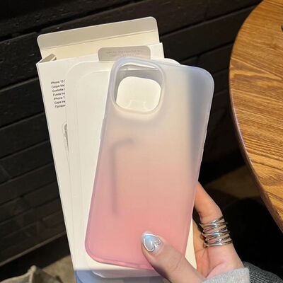 渐变晕染粉色适用于小米14手机壳红米note12/11/10-5g新款k50至尊版k60pro防摔k70e潮note13pro软civi3保护套