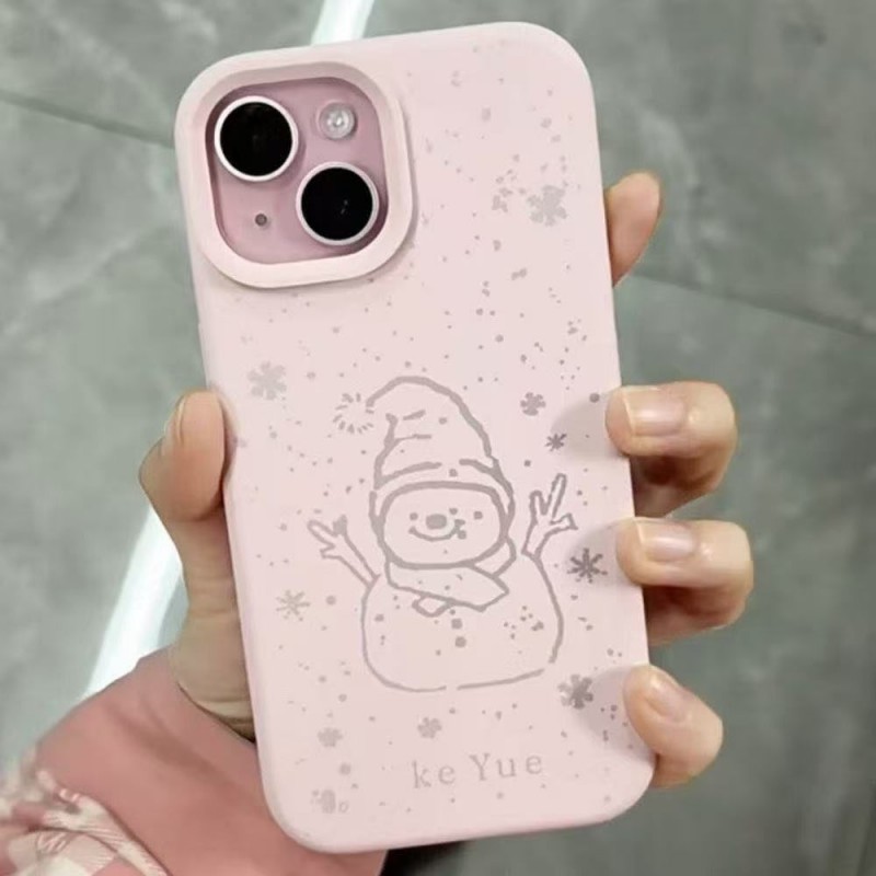 可爱冬日雪人适用于小米15/14手机壳红米k80/k70pro 新款防摔redmi13R 软硅胶note12/11Tpro 时尚女civi3软套