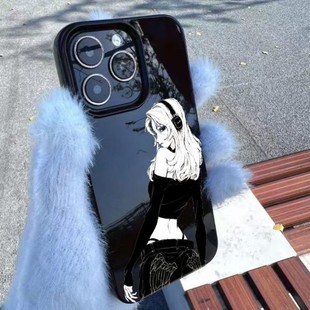 y300新款 y200 y51s y35全包s20亮面s18 s12防摔x90x70保护套 日系动漫女孩适用于vivoy78手机壳y93 s16 y100