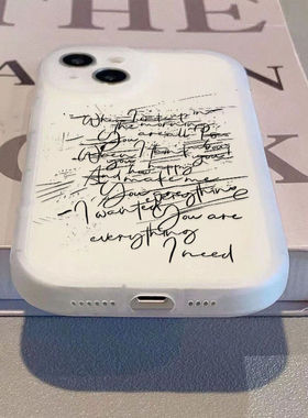 涂鸦简约英文适用于vivoy100i手机壳y85/y77/y70s/y52s/y31s全包x90x80x70x60防摔s12pro新款s15s16s18保护套