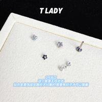 Tlady titanium alloy "light purple-blue" platinum plated series ear stud ear bone stud internal thread 0.9 tooth jewelry head thumbnail 7