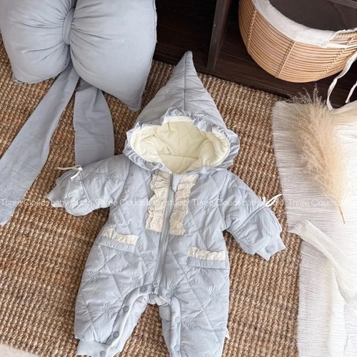 婴儿外出服衣服冬季宝宝保暖棉服连体衣加厚冬装新生儿哈衣外出服