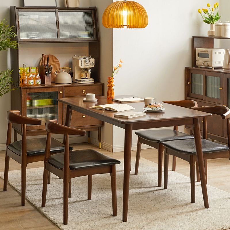 2025新款实木色餐椅中古风