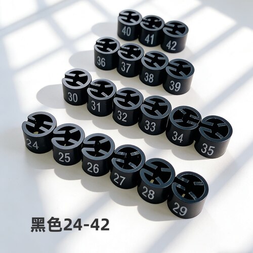 黑白四齿服装数字环粒圈
