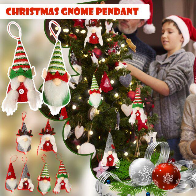 2pc christmas dwarf decoration faceless doll decoration pend