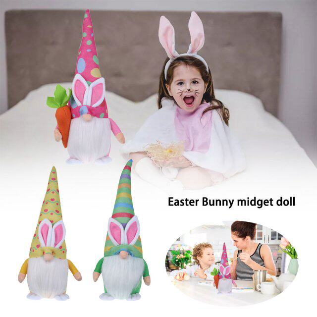 easter gnome plush doll faceless doll little figurine orname