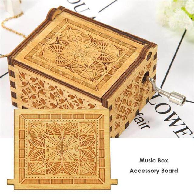 creative wooden hand crank music box 5 type moon river valen