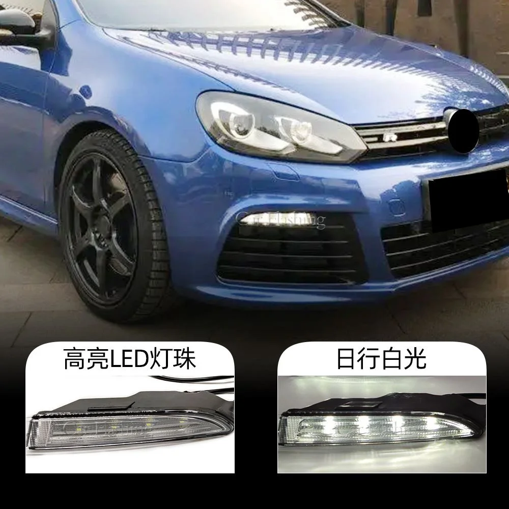 适用于大众六代高尔夫R行车灯高尔夫R20前杠雾灯高6改装日行灯