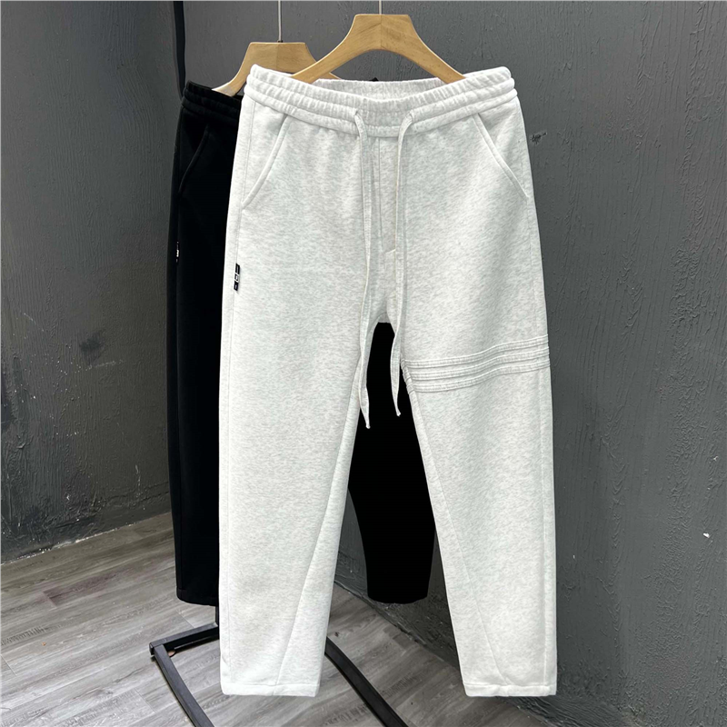 秋冬季潮牌卫裤时尚休闲裤男士设计感运动百搭直筒裤新款舒适男裤