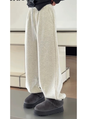 秒发诗歌兰女裤2026冬款 58331百搭运动风简约休闲裤收口加绒卫裤