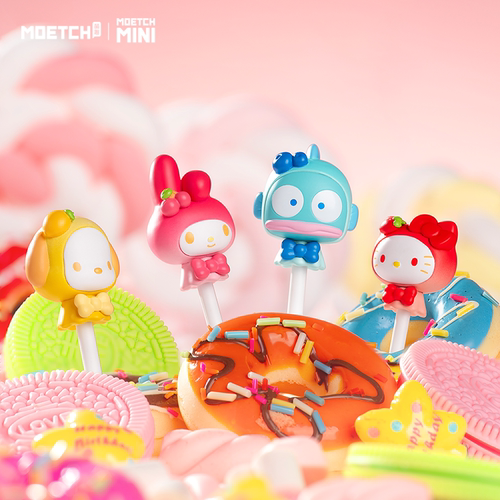 三丽鸥彩棒棒糖萌趣豆帕恰狗萌粒库洛米大耳狗摆件小丑鱼迷你盲袋