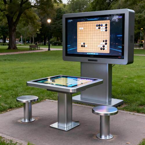 景区AI互动智能棋盘防水户外智慧公园设备耐候性象棋围棋对弈系统