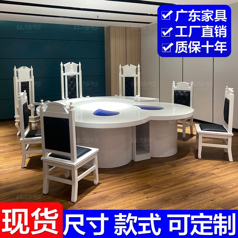 白色烤漆青少年模拟法庭家具辩护宣告桌椅校用审判台诉讼桌书记桌