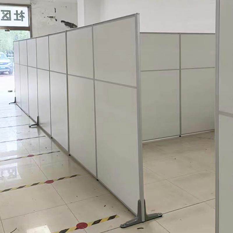 办公室移动屏风折叠隔断工厂车间隔断墙亚克力玻璃隔板屏风围挡板