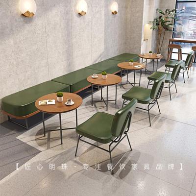 咖啡厅沙发 休息区东南亚编藤餐椅铁艺书吧椅子 奶茶店桌椅组合