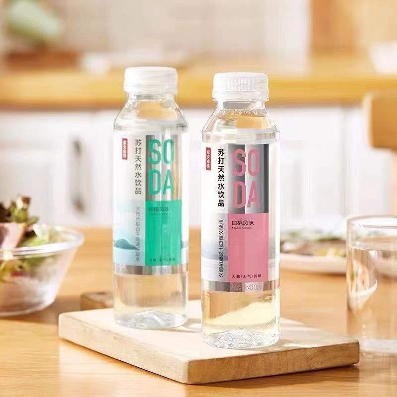 农夫山泉苏打水410ml*15瓶装整箱白桃味柠檬味日向夏橘味无糖无汽