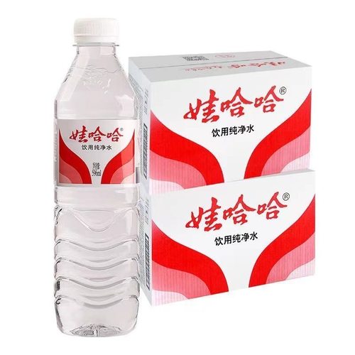 娃哈哈饮用纯净水596ml*24瓶饮用水非矿泉水团购农夫纯净水不包邮