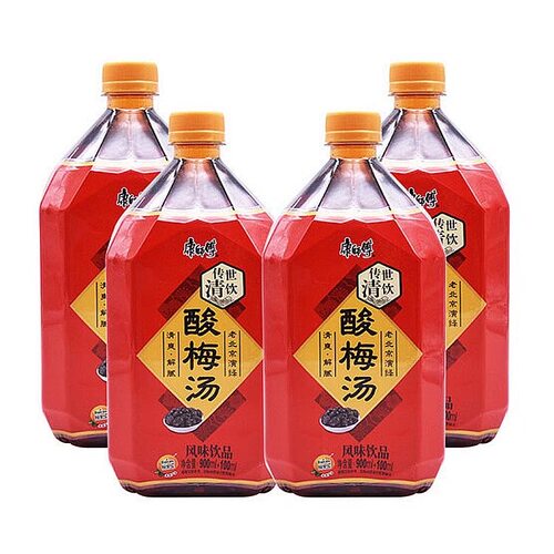 康师傅酸梅汤500ml*15瓶整箱果味饮料风味饮品清爽解腻1L大瓶