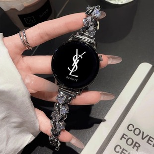 高级gt3小香风华为gt6pro表带 4pro金属gt2女款 uhada适用华为gt4表带爱心皓石新款 华为gt5表带智能手表watch3