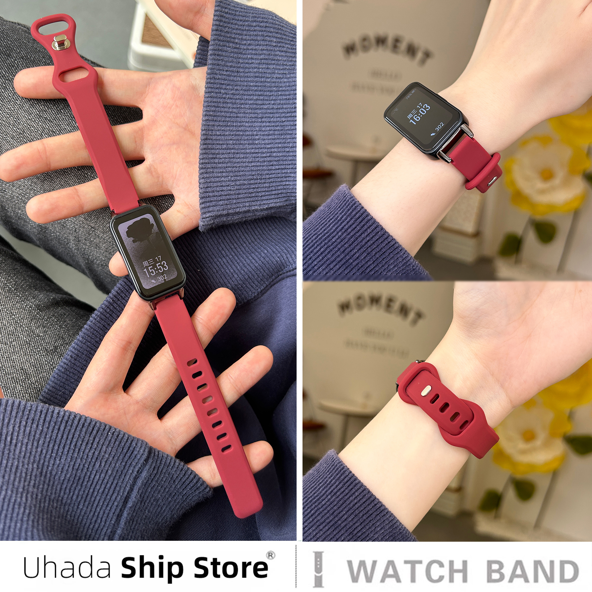 新款多巴胺蝴蝶扣创意硅胶表带