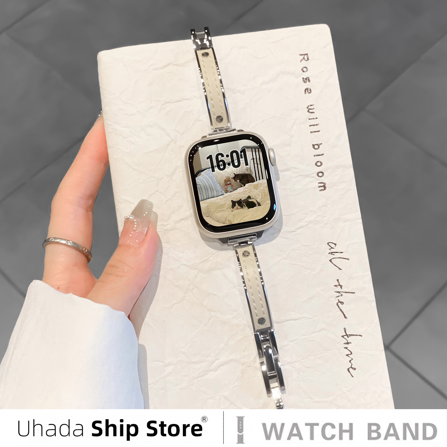 夏季高级金属手镯女款小香风表带