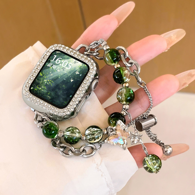 夏季新款串珠女生蝴蝶小香风表链