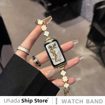 uhada创意金属四叶贝母透气表带