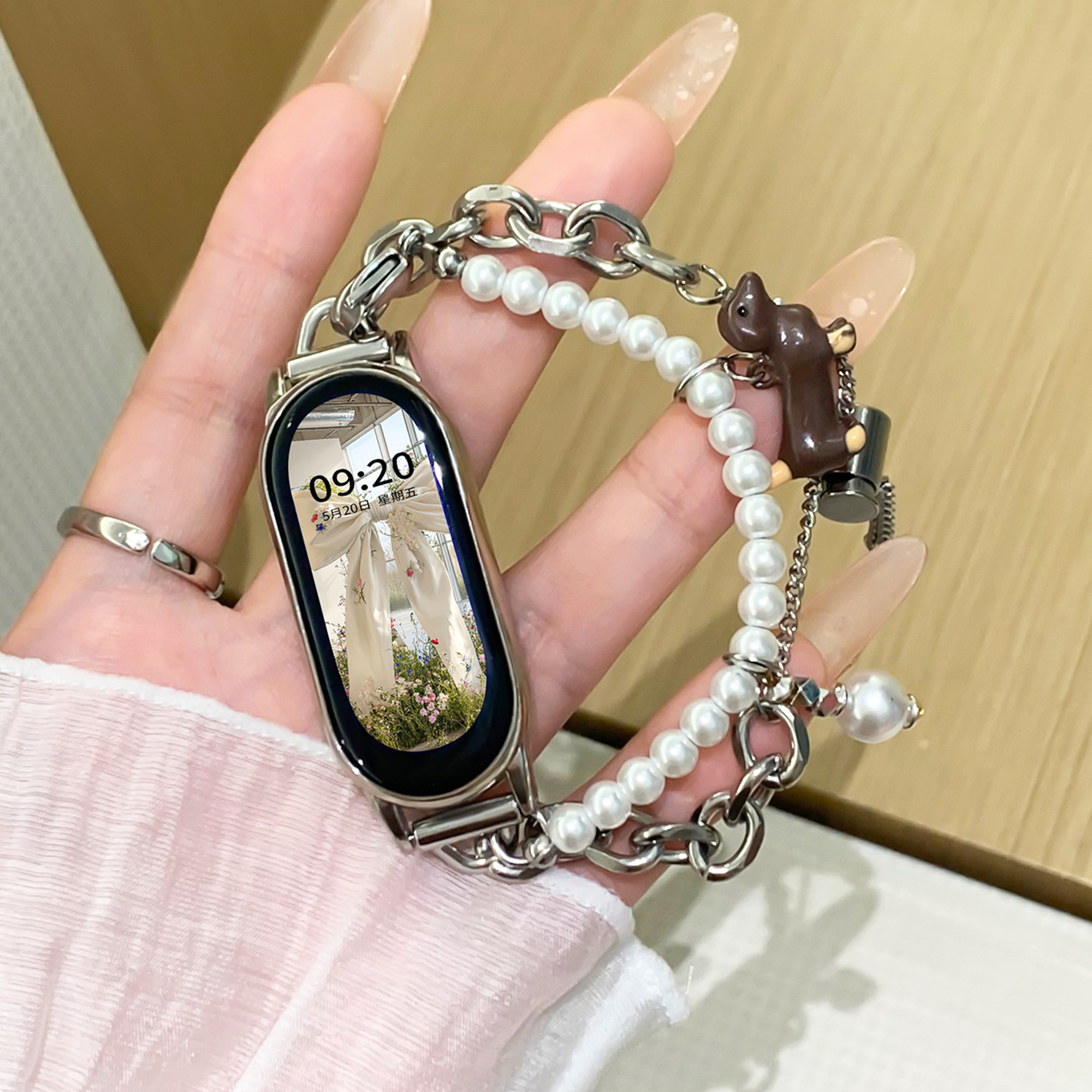 uhada适用小米手环10新款可爱小狗表链智能小米手环9表带运动男女生串珠双链小米手环8表带小香风腊肠狗手链,智能设备,智能手表手环表带/腕带,淘宝优惠券,粉丝福利购,淘宝优惠卷