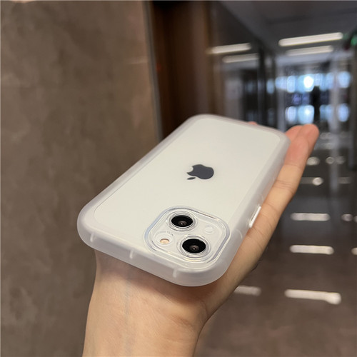 简约透明软胶圆边情侣手机壳